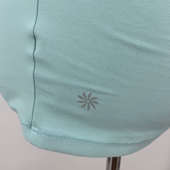 Athleta Tank Top Womens M Medium Sea Glass Gathered Front V Neck Sleeveless - Picture 6 of 11